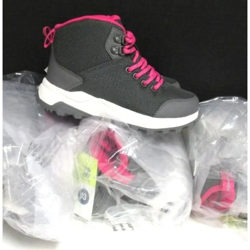 NWT All In Motion‎ Kids Water Repellent Hiking Boots Size 13 Black & Pink